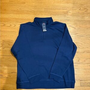 Izod Men's Navy Quarter Zip Sweater NWT